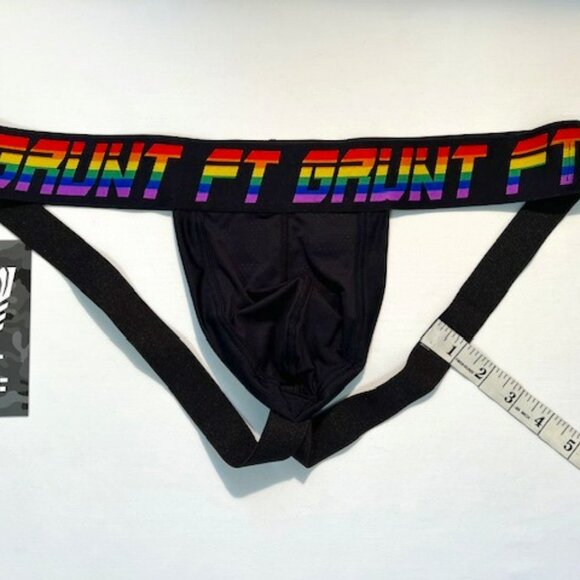Fort Troff "GRUNT" Size "S" Mesh Pride Athletic Supporter - Black-PRIDE Colors - Picture 5 of 11
